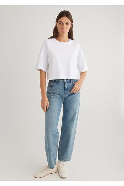 Mavi Λευκό Basic T-Shirt Crop / Κοντό κομμένο 1612377 -620