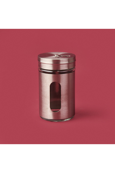 Tohana Metal Coated Glass Spice Rack - Gray - 8 cm