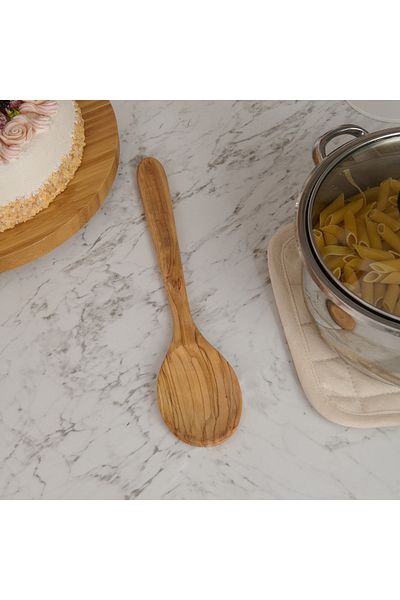 TİVOLİ Tivoli Olive Tree Wide Serving Spoon - Light Brown - 30 cm