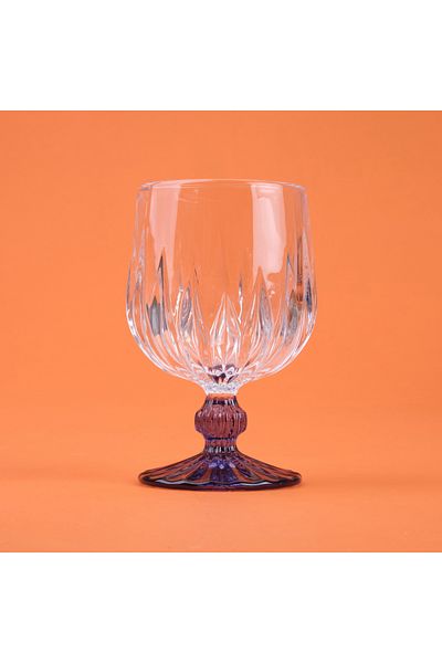 Evidea Kitchen Footed Borosilicate Glass Cup - Blue / Transparent - 210 ml
