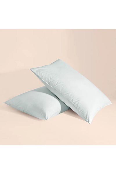 Penelope Față de pernă din 2 piese din bumbac 100% percale albastru - Seria Pure