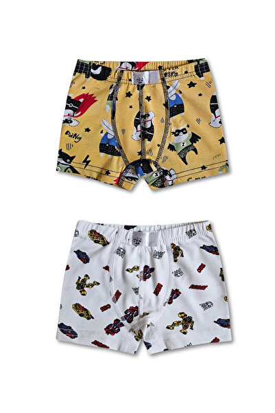 GizaKids Βαμβακερά αγόρια με μικτά σχέδια μπόξερ εσώρουχα Σετ 6 τεμαχίων