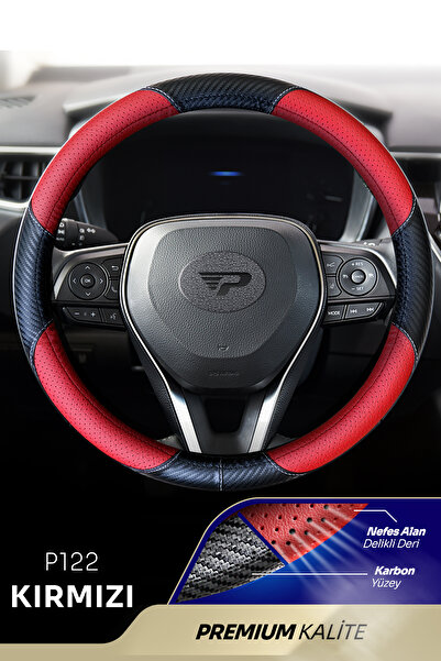 Panda Kılıf PANDA OTO DİREKSİYON KILIFI - DELİKLİ DERİ / KARBON YÜZEY