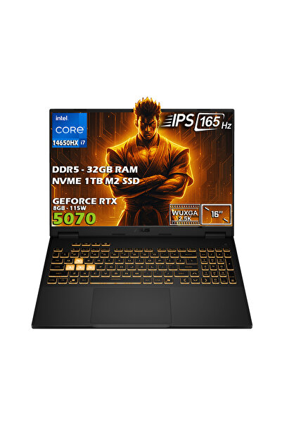 ASUS Tuf F16 Fx608jpr-qt002-gaming Intel Core I7 14650hx 32gb 1tb Ssd Rtx 507...