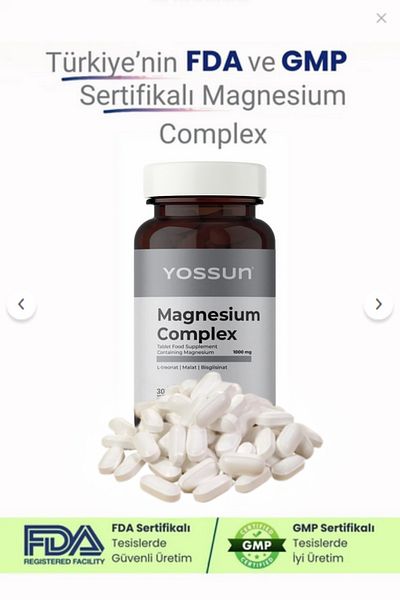 yossun 1000mg Magnesium Complex Tablet - Food Supplement
