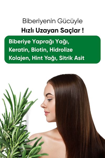 Cream Line 250 ml Rosemary SHampoo - Anti-spill anD Fast GrowtH Helper witH Keratin, Biotin anD Collagen Extract