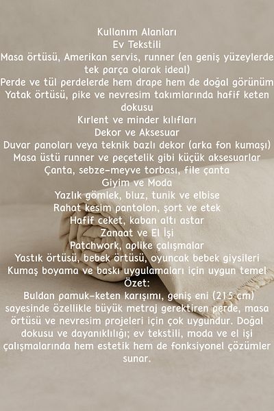 KAMİZ Φυσικό πλυμένο βαμβακερό λινό ύφασμα με πλάτος 215 cm Ύφασμα για οικιακά ρούχα & ρούχα