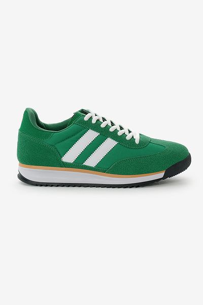 Tonny Black Pantofi sport unisex cu talpă termică verde cu dungi duble