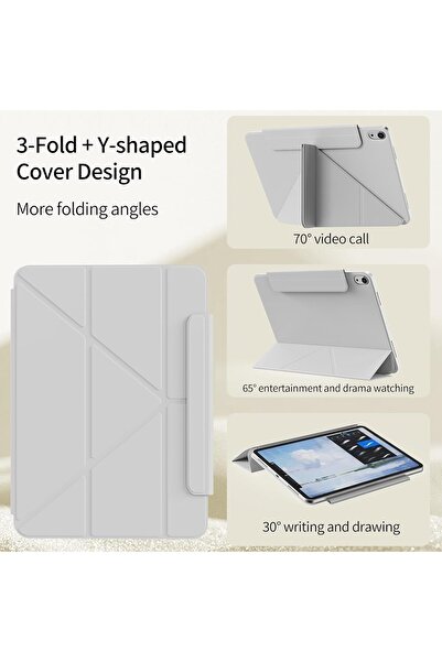 m.tk moveteck iPad 11. Nesil A16 11inç/ 10.Nesil 10.9inç Uyumlu Kılıf Manyetik Kalem için Kilit Yuvalı Magic Kapak
