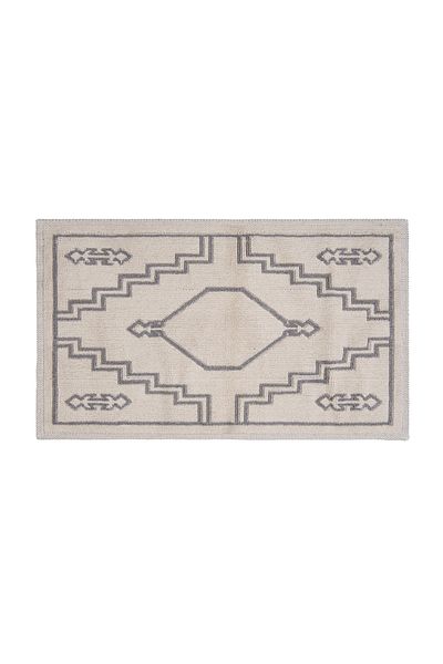 Evidea Soft Class 2 Bath Mat - Ecru / Gray - 60X100 cm + 50X60 cm
