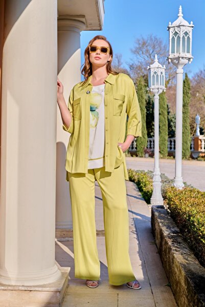 DE WHITES Plus Size Shirt and Trousers Set of 2