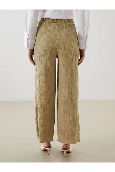 LC Waikiki Set pijamale pentru femei LCW DREAM gri cu gât cu dungi
