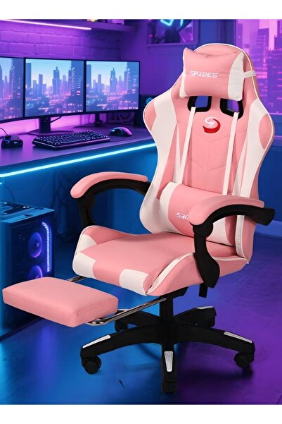 fun zone كرسي ألعاب Spides Ergonomic مع مسند للقدمين، كرسي ألعاب كمبيوتر، كرس...