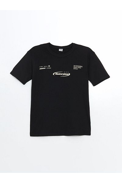 LC Waikiki Ανδρικό μπλουζάκι Lcwk Crew με κοντό μανίκι χτενισμένο βαμβακερό