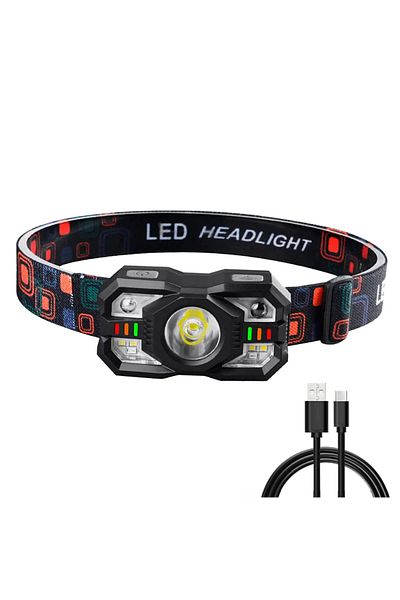 XIWANGFIRE Headlight Ir Motion Sensor Head Lamp Rechargeable Headlight Portable Induction Led Headlamp Waterpro