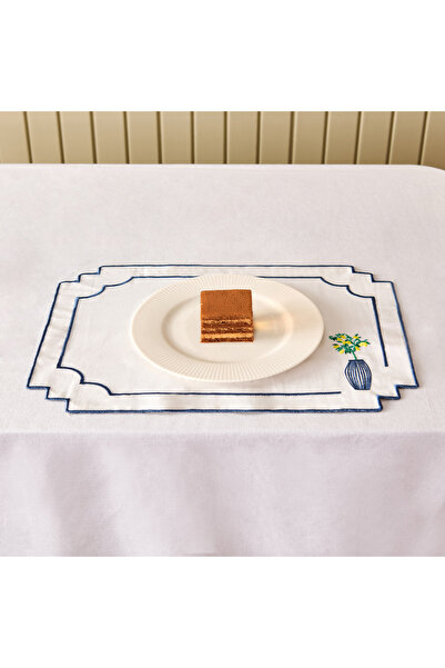 Evidea Soft Lime Amerikan Servis - Beyaz - 30x50 cm