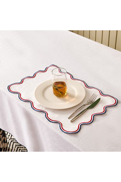 Evidea Soft Nonna American Service - Blue / Red - 30X50 cm