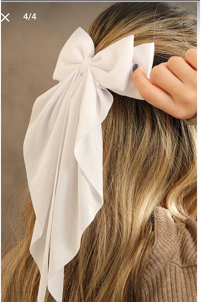 pure age Women's Long Size Bow Automatic Buckle (White)