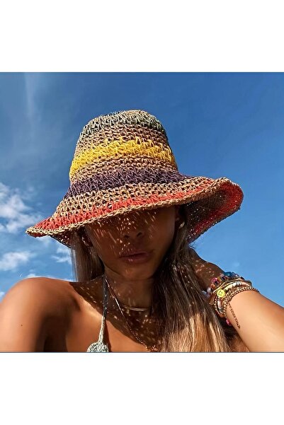 Axesoire 11507 Ψάθινο καπέλο σε χρώμα βιζόν