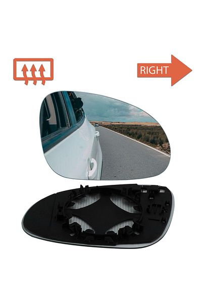 Choice Driver Off Side Wing Door Mirror Glass Heated Right O/s For Vw Passat B6 2005-10