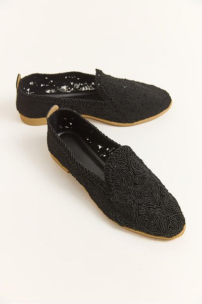 Raneel Kazançlı Alışveriş Double Belted Minimal Design Ballerina Black