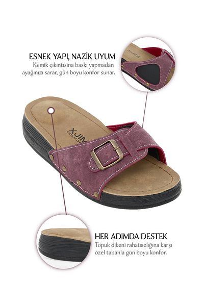 XJIM Papuci ortopedici de damă bordeaux Hallux Heel Spur Bone Protrusion Suport Confortabil Zilnic Vară