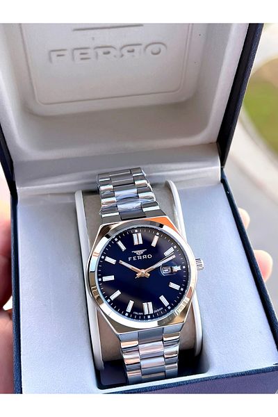 FERRO Itrian Design Men's Watch, 3 Atm as a Fiancé and Groom Efm40136-A2