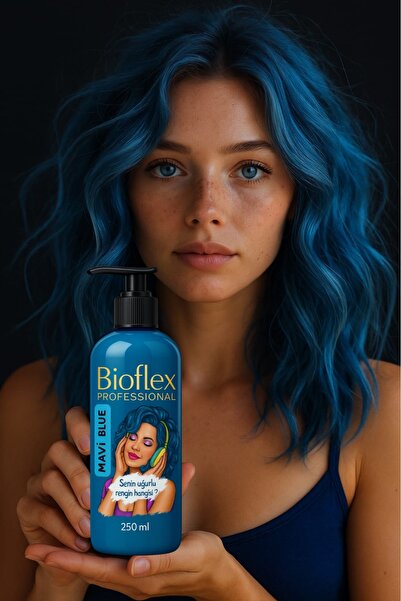 Bioflex Natural Hair Color Amonyaksız Mavi Renkli Saç Boyası 250ml