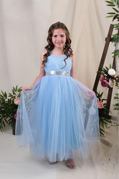 Bulut Baby Rochie de bal pentru fete, fustă tutu Gipeli, satin și tul de vis cu perle