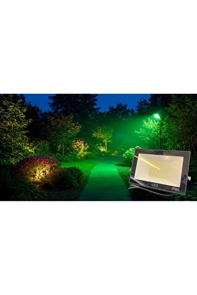BMG Aydınlatma 50 Watt SMD LED PRojektör Yeşil Işık Dış Mekan Ip65 Ağaç Bahçe...