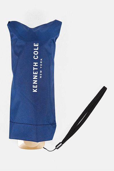 Kenneth Cole Mini Brand Logo Pocket Umbrella, Navy