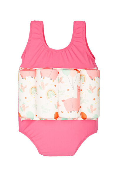 Swimfoam Swim Foam Pink Lamas Yüzmeye Yardımcı Batmaz Kız Çocuk Mayosu