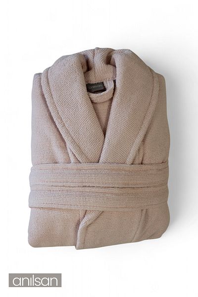 Anılsan 100% Cotton Powder Bathrobe - Şalyaka Hotel Bathrobe, Ideal for Spa, Suitable for Daily Use