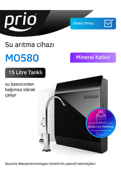 Prio Mo580 Slim 15 Litre Tanklı Pompalı Su Arıtma Cihazı