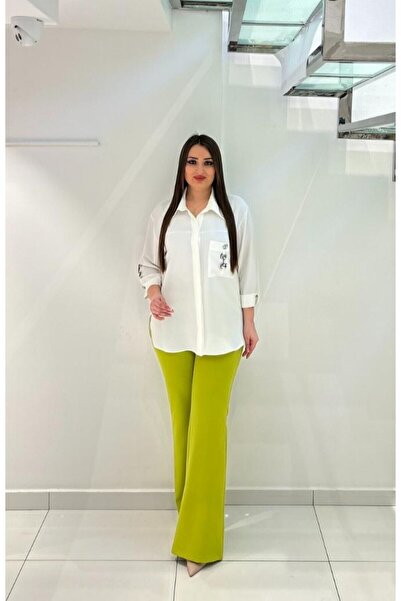 DE WHITES Plus Size Waist Elastic Detail and Double Pocket Pants