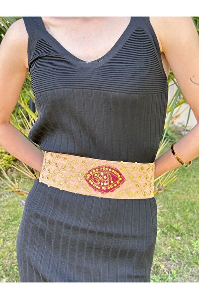 Gönülden Tasarım PUL PAILLETE BORDURI CUREA INDIANA DE DAME 92X8 CM