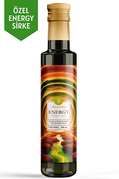 Mim and More Energy Sirke - Ginseng ve Keçiboynuzlu, %100 Doğal, Enerji Sirkesi, 250 Gr