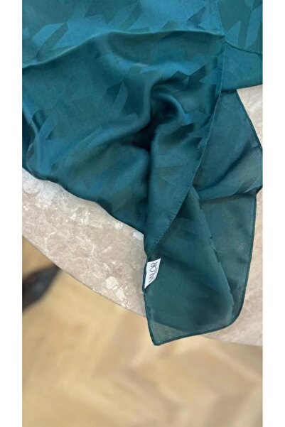 VALORSCARF S Emerald Crow's Feet Pattern Silky Jacquard Shawl