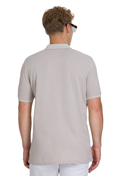 Hatemoğlu Екрю Regular Fit 100% бавовняна футболка з поло коміром