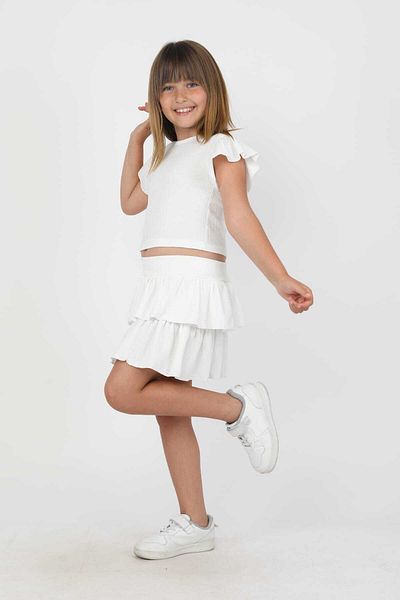 NEWKİDS Girl's Suit with Flared Skirt