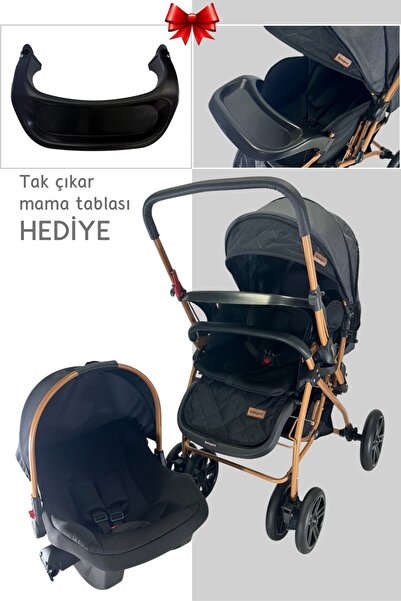 BEBEGOLD Pusetli Bebek Arabası Travel Çift Yön Tam Yatış Pozisyonlu Pratik Ka...