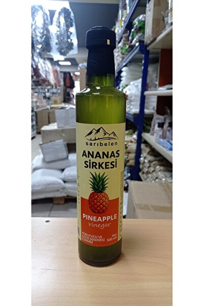 sarıbelen Ananas Sirkesi 500 ml Doğal Ve Katkısız - Yağ Yakımını Destekler - Fermente Meyve Sirkesi