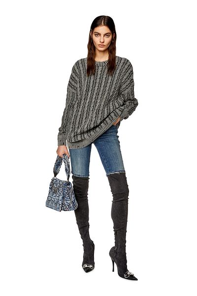 Diesel Stylish Sweatshirt with Knitwear Collar