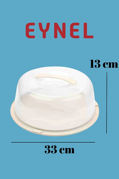 Eynel 1Pc Round Cake, Pastry, Pie Transport Box, Snap Lock, Storage Container Doughnut Pie Dish
