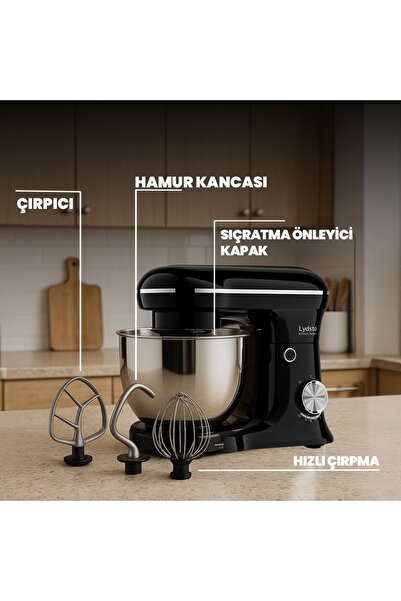 Lydsto Kitchen Helper PV-4700 1500W-5.2 Litre -10 Kademe Hız Ayarı Stand Mikser Hamur Yoğurma Makinesi