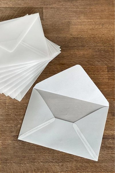 Pera İstanbul 100 Pcs 13*18 Tracing Transparent Transparent Envelope Invitation Envelope Wedding Invitations And Crafts