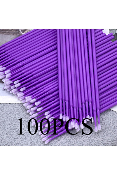 Choice 100PCS Purple 100/400pcs Micro Brush Disposable Lash Removing Swab Mic...