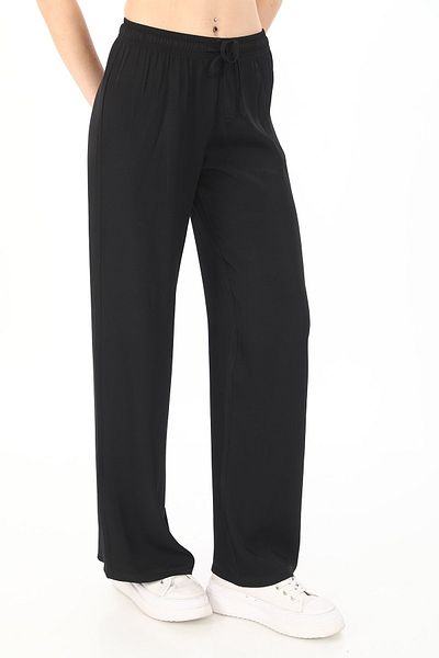 penyebizden Flosh Viscose Black Oversize Pants