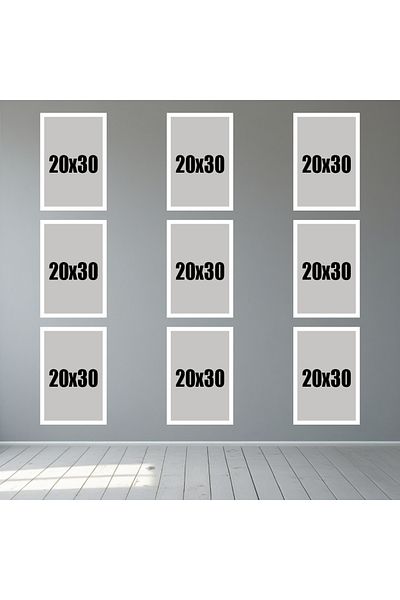 Tooall 20X30 White Blank Photo Frame Set – 1-Piece, 2-Piece, 3-Piece, 6-Piece, 9-Piece Wall Decor Frame