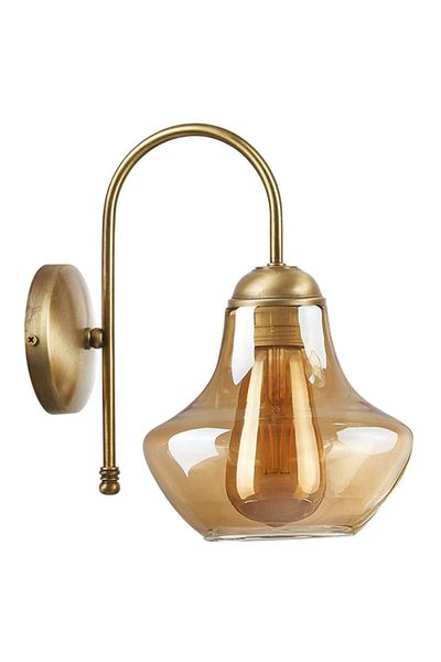 Modavize Fora Living Room - Kitchen - Bedroom Retro Rustic Antique Honey Glass Sconce